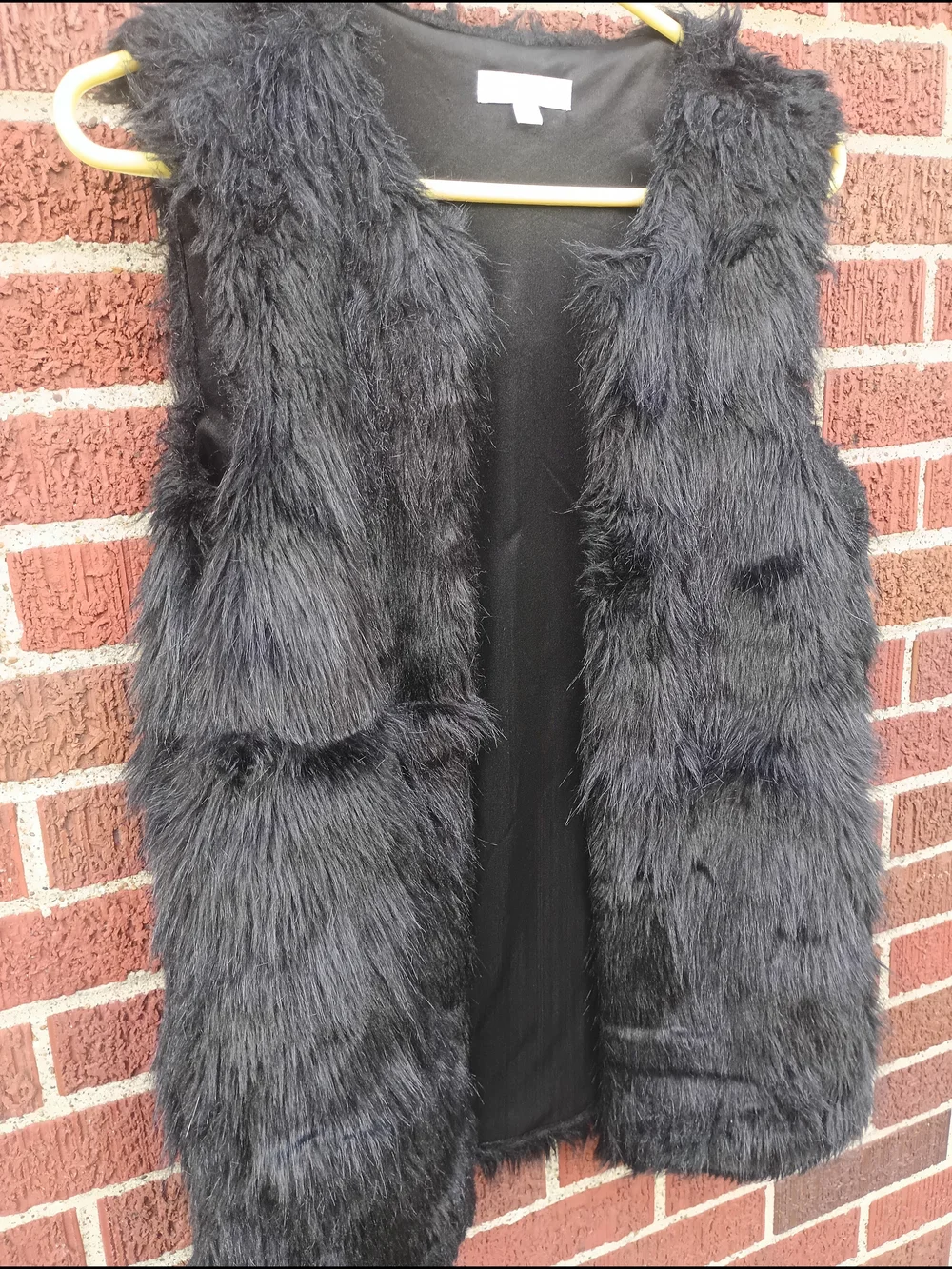 Dani Collection Vintage Women's Black Faux Fur Vest